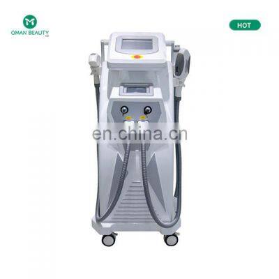 E-light(IPL+RF)+RF+YAG LASER Multifunction  RF E-light  Laser handle 532nm 1064nm 1320nm  handle Acne  wrinkle hair removal