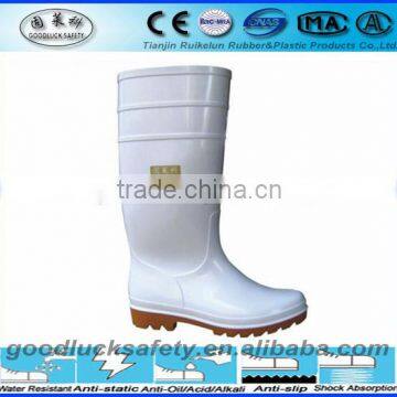 popular rain boots white color for chemical-industry