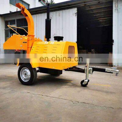 Hot Sale 50 hp Self Powered Diesel Wood Chipper Machine Hydraulic Feeding Mobile Wood Chipper Shredder photo-2