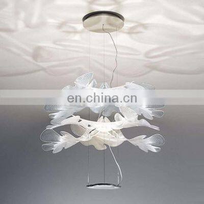Nordic Style Flower Shape Pendant Light Indoor Decoration Staircase Unique Design LED Chandelier For Hotel Office