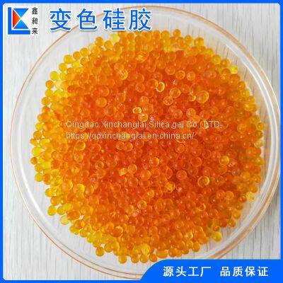 orange silica gel 3-5mm orange to green Cobalt-free color-changing silica gel