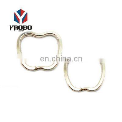 Wholesale Good Quality Metal Supplier Appled Shaped Key Ring photo-2