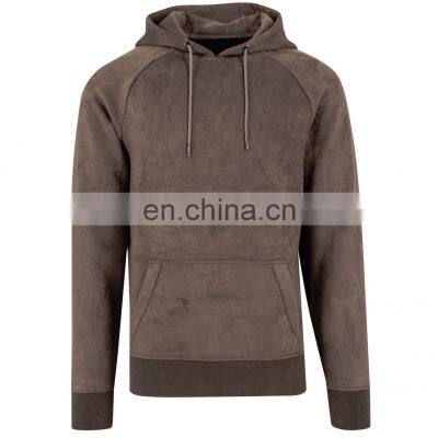 Wholesale Fleece Hoodie New Design Long Sleeve Men's Pullover Winter Warm Velour Velvet Suede Hoodie for Men photo-3