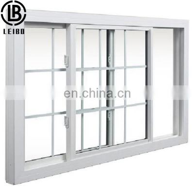 White Frame Green Glass UPVC Sliding Window for Economic House