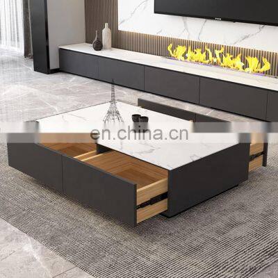 Luxury coffee tables living room mdf marble coffee table modern coffee table