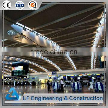 Factory price long span steel space frame airport construction