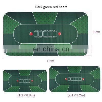 Wholesale Factory Supplies Foldable Texas Desk Casino Table Rubber Custom Poker Mat photo-5