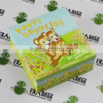 Empty tinplate gift party box rectangle case metal can