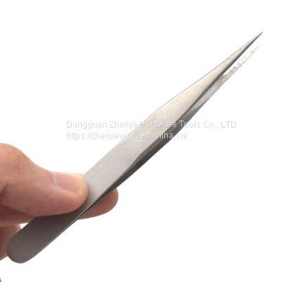 Planting Eyelashes High Precision Tweezers Sand Blasting Anti Slip Static Free Eyelash Clip Single Blossom SS-10 Tweezers photo-3