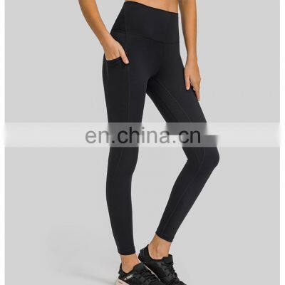 Ready To Ship New Women High Waist Fitness Wear Yoga Leggings With Side Pockets Custom Running Tight Gym Wear Pants photo-5