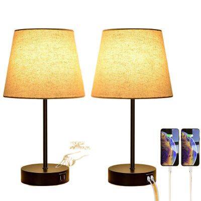 Touch Control Adjustable Brightness USB Charging Bedroom LED Table Lamp