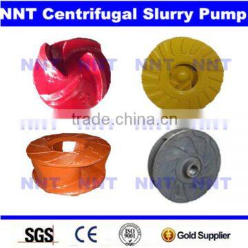 Natural rubber high chrome alloy impeller of slurry pump