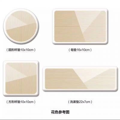 Bathroom Accessories Highly Absorbent Quick Dry Wabi Sabi Style Diatomite Stone Bath Mat Set photo-4