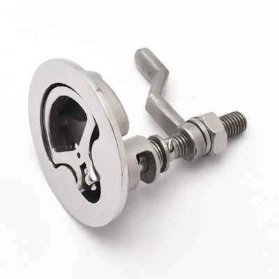 Marine 316 Grade Stainless Steel Marine Hardware Pull Ring Slam Latch Boat Pull Latch Turning Lock photo-3