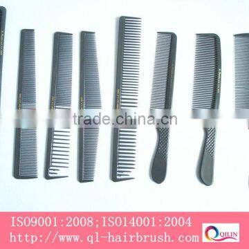 black professional plastic hair comb set