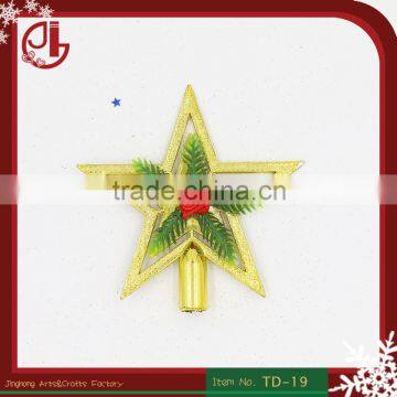 Best Promotion Top Selling Christmas Decoration Gold Star Christmas Tree Topper Decoration Pendant Ornament