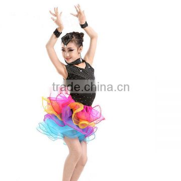 Luxury good quality Fringe Latin Dress professional latin dance costume dress kids performance wear