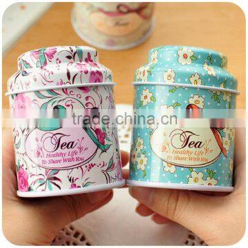 Lover Pairs Design Tea Tin Box With Hinged Lid photo-4