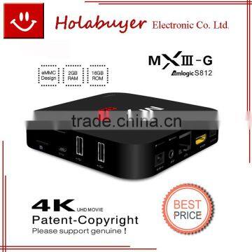 MXIII-G Amlogic S812 Gigabit Ethernet XBMC RAM2GB ROM16GB Quad Core 4K Cable TV Set Top Box Android Codi