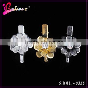 2015 fashion accessories wholesale flower types of hair pins,metal hair clip design