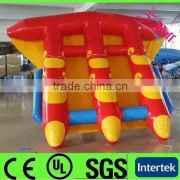 Most popular exciting inflatable water games flyfish banana boat for sale