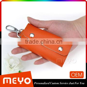 Protective snap closure full grain leather key wallet for key safe                        
                                                                                Supplier's Choice