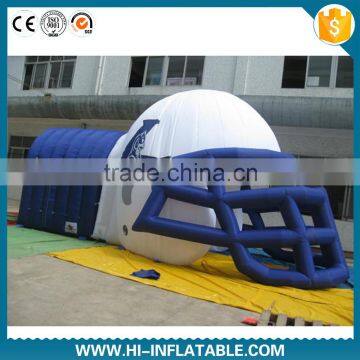 Outdoor advertising inflatable football helmet tunnel