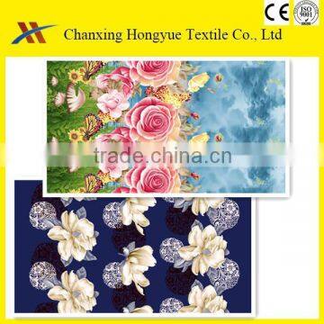 flower microfiber polyester disperse printed fabric for home textile/polyester brushed fabric for sofa