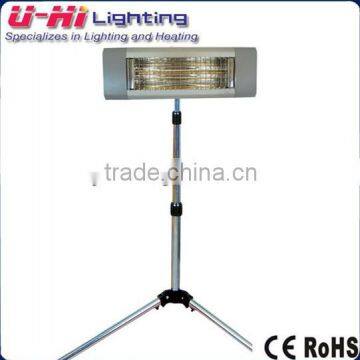 Free Standing Electric Quartz Heater Waterproof IP65 outdoor electric halogen patio electric heater 1000w 1500w