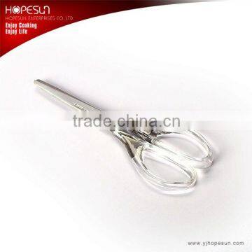 Transparent handle stainless steel office scissors