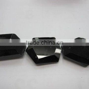 Wholesale obsidian Tumbled flat loosen faceted gemstone supplier