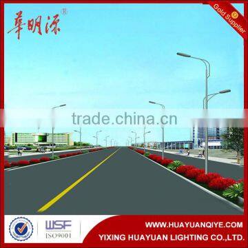 LED power steel round conical zinc street and road lighting pole and lamp post