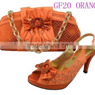 GF20 orange 2015 wholesale factory bags matching shoes