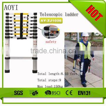 2015 Hot selling High Quality NEW EN131-6 Approved aluminum telescopic portable ladder