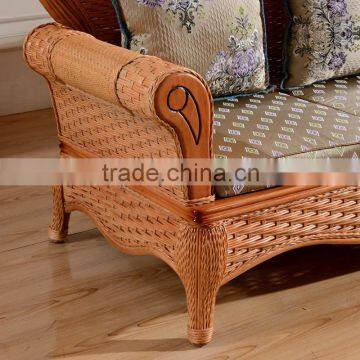 2015 High Quality Indoor Bamboo Cane 123 Sofa Sets Vintage Rattan Furniture for Salon Quality Choice photo-5
