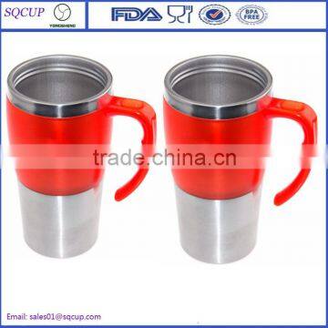 Office/Car Daily Use Double Wall Insulated Coffee Mug With Handle and Lid photo-3