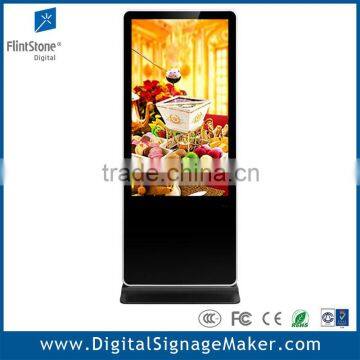 free standing 55 inch restaurant lcd advertising screen