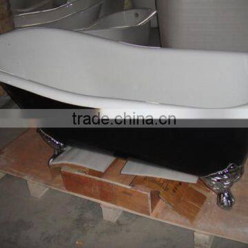 Small Freestanding Roll Top Bath Tub Cast Iron in 1380mm photo-5