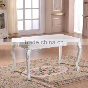 Foshan luxury modern wood 8 seater long narrow dining table and chairs