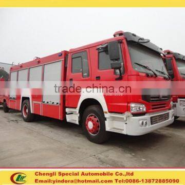 Top grade 2 axles howo water foam tanker fire fighting truck