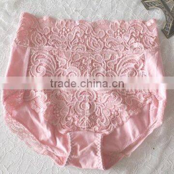 Vintage lingerie manufacturer high waist nylon spandex women lace panty