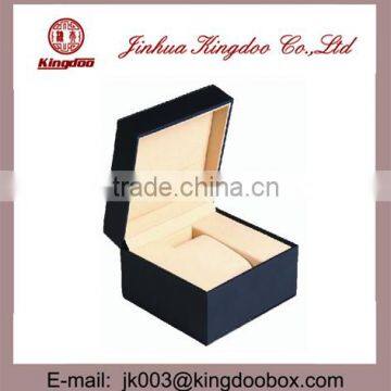 Jinhua Supplier Handmade Rectangular Plastic Watch Box Velvet Leather Mirror photo-2