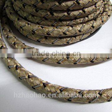 Twisted Cord without lip, light golds black and silver