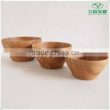 Vertical Grain Natural Bamboo Bowl Three Sizes