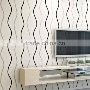 Latest designer interior decoration modern curve wave wallpaper