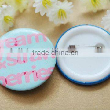 Tinplate plastic button clip badge