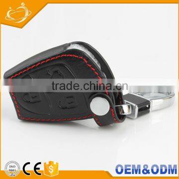 Customize New Design 3 Button Leather Protective Smart Car Key Case Holder Bag photo-2