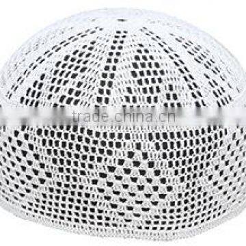 Factory price wholesale a lot of white handmade Islam hat