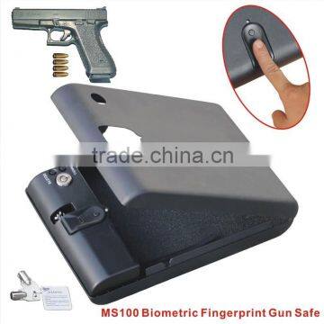 Wholesale- MS100 Biometric Fingerprint Portable Gun safe Box