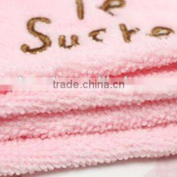 China Supply Popular Ultra Absorbent Turbie Twist Cotton Terry Towel Hair Turban With Embroidery Logo photo-4